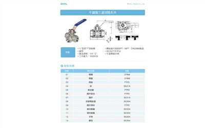 三通牙口球塞閥